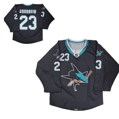 NHL, dres, SAN, JOSE, SHARKS, GOODROW, 23, YTH, detský